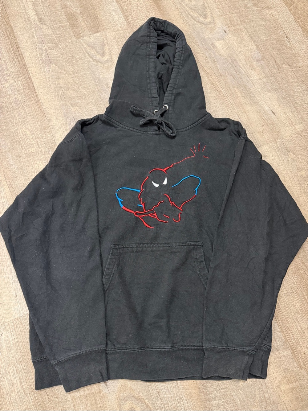 Black Spiderman Hoodie Sweatshirt with embroidery